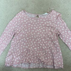 HIPPIE ROSE DAISY FLOWER FLOW LONG SLEEVE T SHIRT